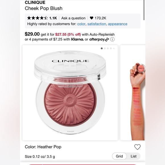 Clinique Heather pop blush. Cheek pop/blush pop #14. Nwot - Picture 4 of 10